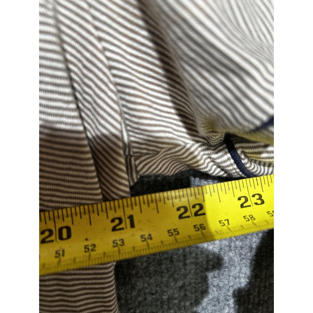 Lacoste Polo Shirt Mens Large Beige Stripe 100% Cotton Croc Logo Short Sleeve 5 - Picture 3 of 7